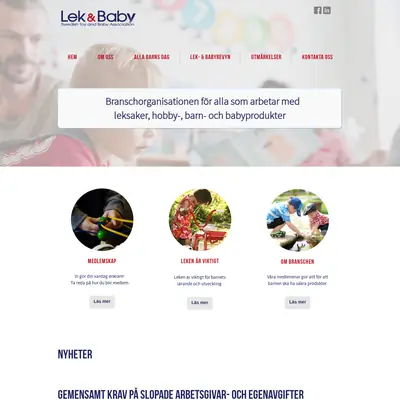 Lek & Baby startsida 2020