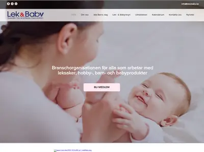 Lek & Baby startsida 2022