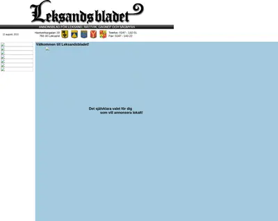 Magasin Leksand startsida 2008