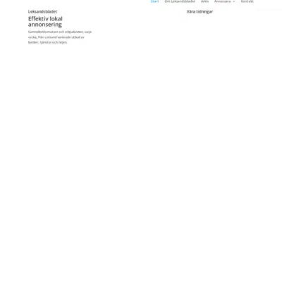 Magasin Leksand startsida 2023