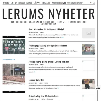 lerumsnyheter.se startsida 2026