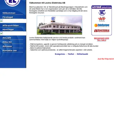 levinsel.se startsida 2006