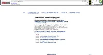 levinsel.se startsida 2012