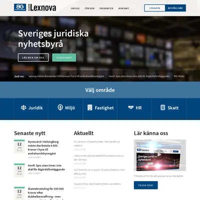 Lexnova Play startsida 2015