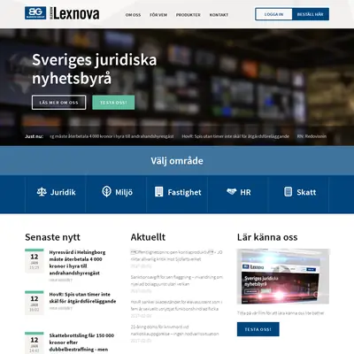Lexnova Play startsida 2017