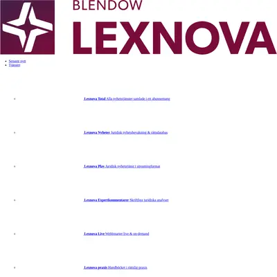 Lexnova Play startsida 2024