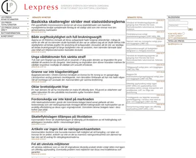 LEXPRESS startsida 2008
