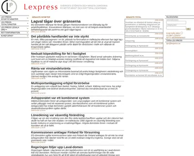 LEXPRESS startsida 2010