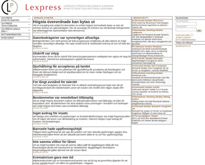 LEXPRESS startsida 2012