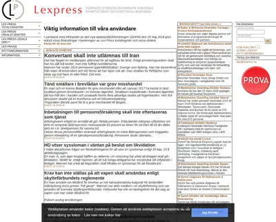 LEXPRESS startsida 2018