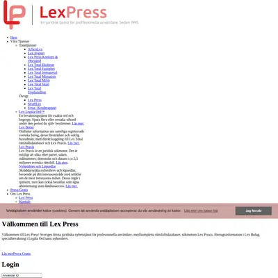 LEXPRESS startsida 2022