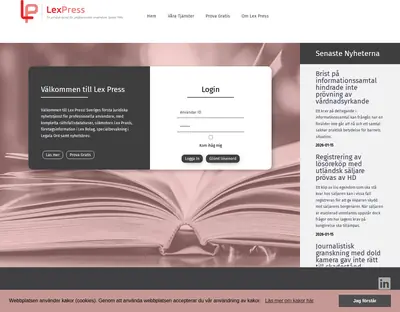 LEXPRESS startsida 2026