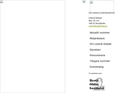 Liberal debatt startsida 2003
