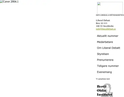 Liberal debatt startsida 2004