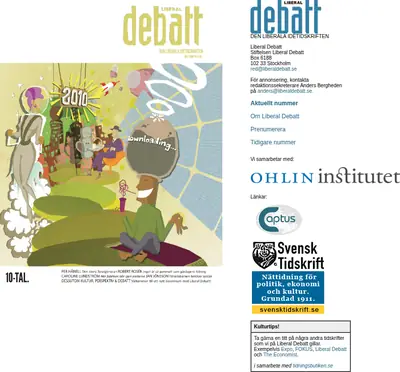 Liberal debatt startsida 2009