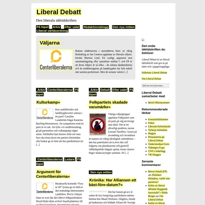 Liberal debatt startsida 2011
