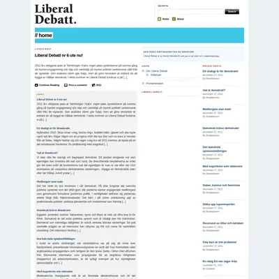 Liberal debatt startsida 2012