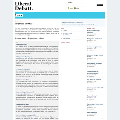 Liberal debatt startsida 2013