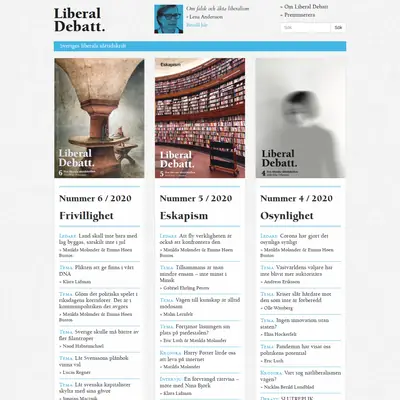 Liberal debatt startsida 2021