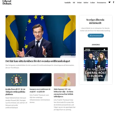 Liberal debatt startsida 2023