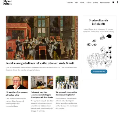 Liberal debatt startsida 2024