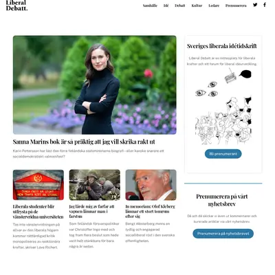 Liberal debatt startsida 2026