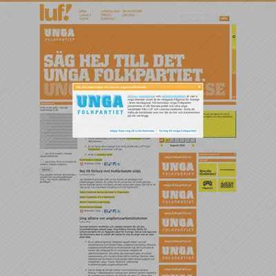 Liberal ungdom startsida 2010