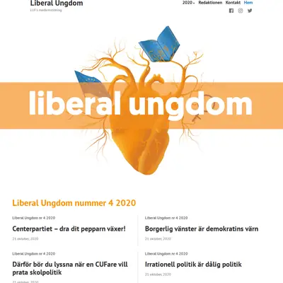 Liberal ungdom startsida 2020
