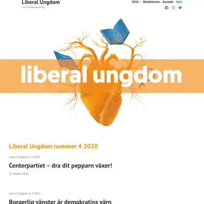 Liberal ungdom startsida 2021