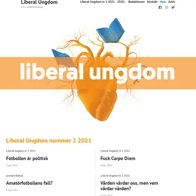 Liberal ungdom startsida 2022