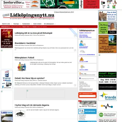 Lidköpingsnytt, lidkopingsnytt.nu startsida 2014