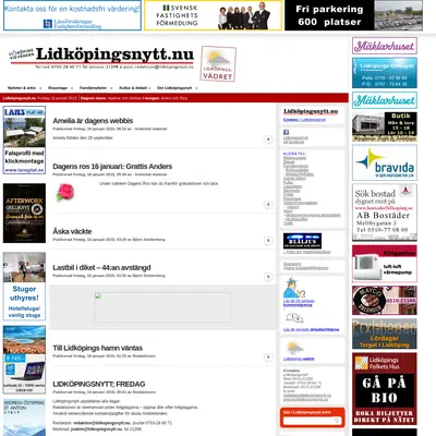 Lidköpingsnytt, lidkopingsnytt.nu startsida 2015