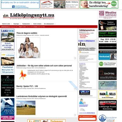 Lidköpingsnytt, lidkopingsnytt.nu startsida 2017