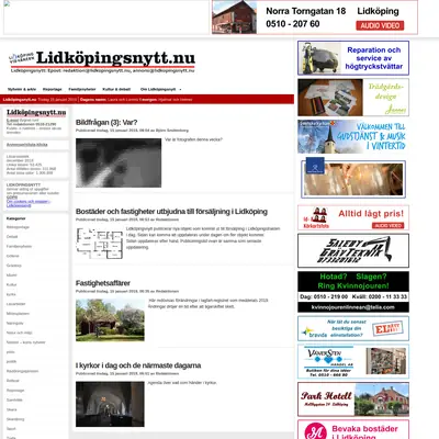 Lidköpingsnytt, lidkopingsnytt.nu startsida 2019
