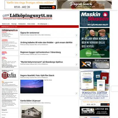 Lidköpingsnytt, lidkopingsnytt.nu startsida 2022