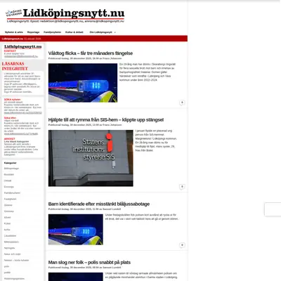 Lidköpingsnytt, lidkopingsnytt.nu startsida 2026