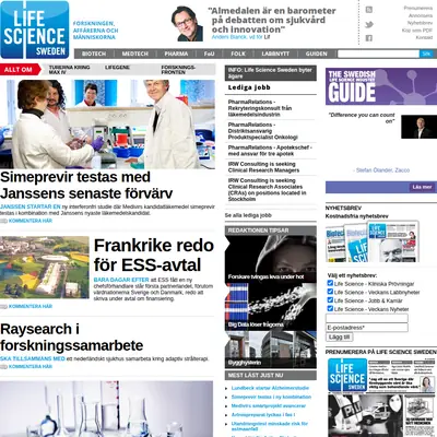 Life Science Sweden startsida 2013