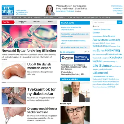 Life Science Sweden startsida 2014