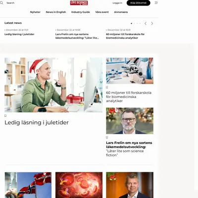 Life Science Sweden startsida 2026