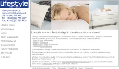 LIFESTYLE INTERIORS startsida 2011