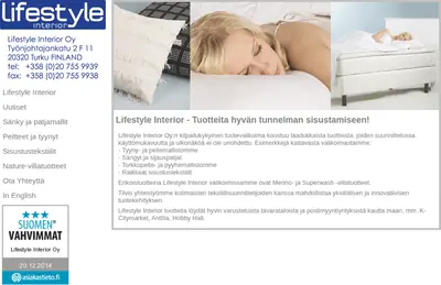 LIFESTYLE INTERIORS startsida 2015