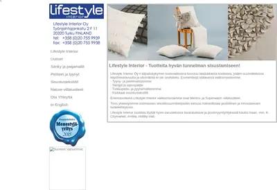 LIFESTYLE INTERIORS startsida 2016