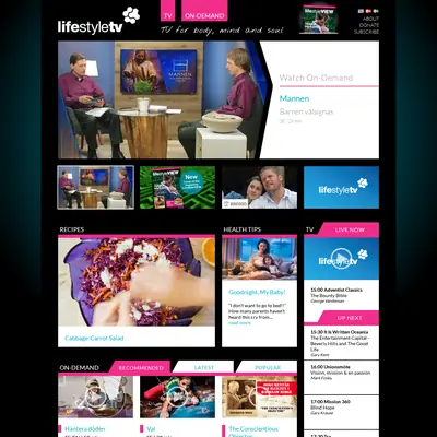 LifeStyleTV startsida 2017