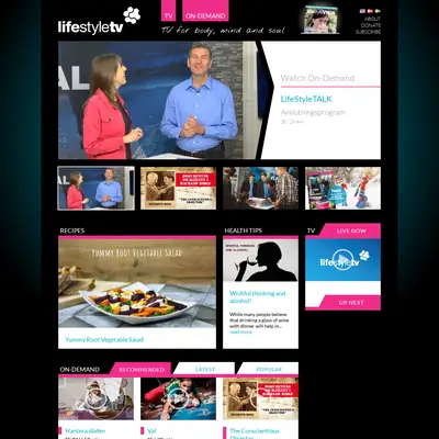 LifeStyleTV startsida 2018