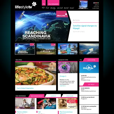 LifeStyleTV startsida 2019