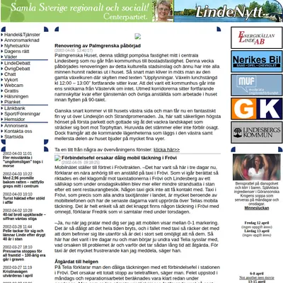 LINDENYTT startsida 2002