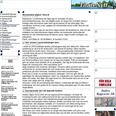 LINDENYTT startsida 2004