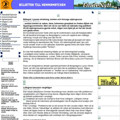 LINDENYTT startsida 2005
