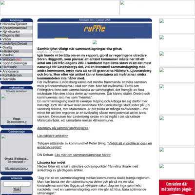 LINDENYTT startsida 2006