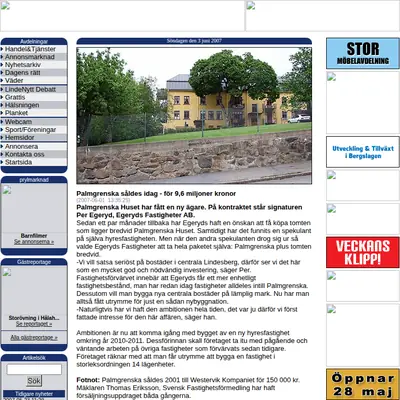 LINDENYTT startsida 2007